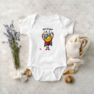 Body Para Bebé Niño de Emoji divertida y colorida superheroína