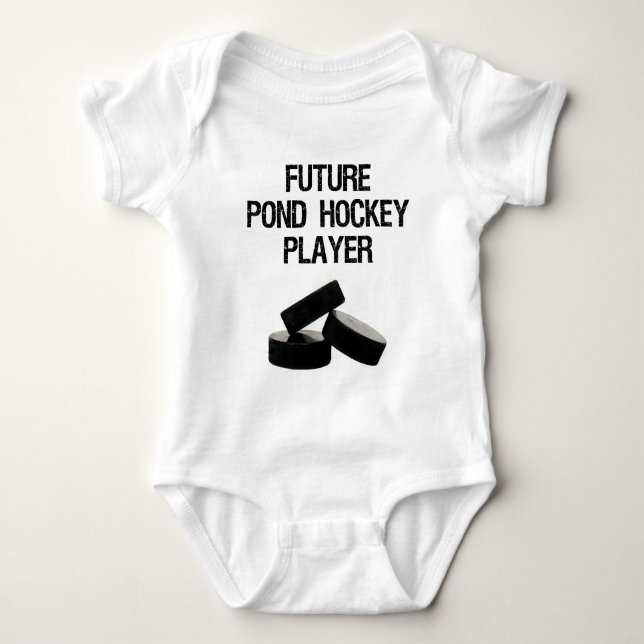 Body Para Bebé Niño "de la charca del jugador de hockey futuro" (Anverso)