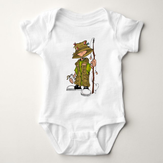 Body Para Bebé Niño de la pesca (Anverso)