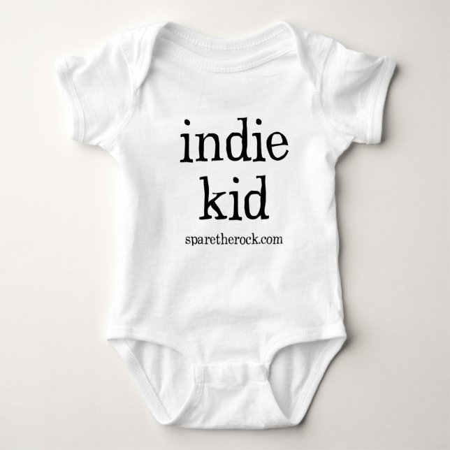 Body Para Bebé Niño del indie con las broches (Anverso)