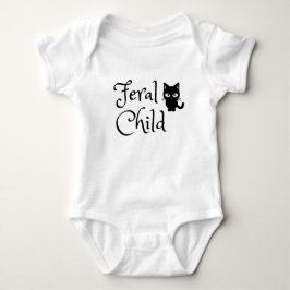 Body Para Bebé Niño Feral con diseño de gato negro