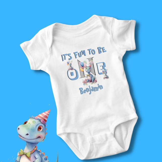 Body Para Bebé Niño Nombra un dinosaurio lindo (Subido por el creador)