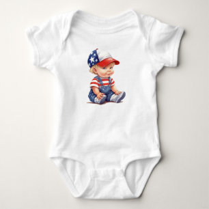 BODY PARA BEBÉ NIÑO PEQUEÑO PATRIOTA ADORABLE