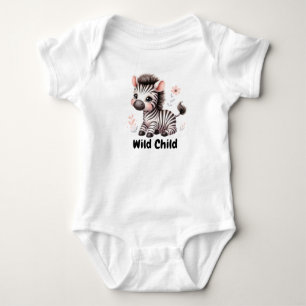 Body Para Bebé Niño Salvaje Kawaii Cebra Lindo