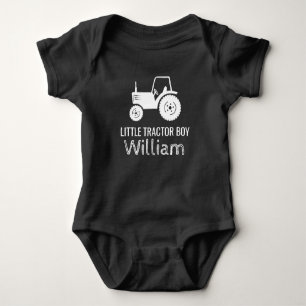 Body Para Bebé Niño tractor niño personalizado verde blanco bebé 