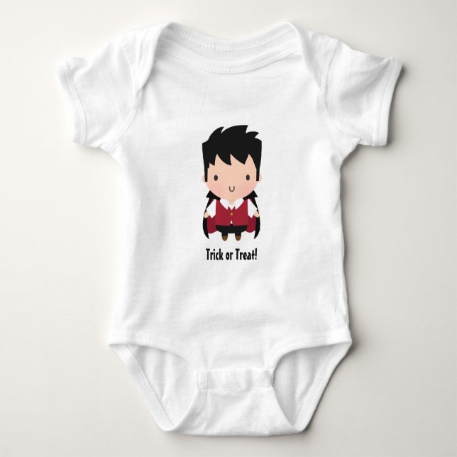 Body Para Bebé Niño vampiro lindo, bebé Halloween (Anverso)