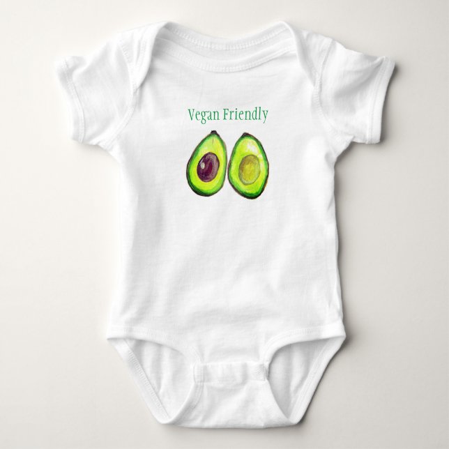 Body Para Bebé Niños aguacate Textos Comida vegana Bebé Fruta San (Anverso)