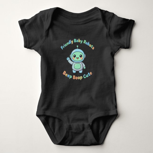 Body Para Bebé Niños Algodón Confort Robot (Anverso)