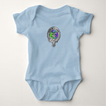 Niños Clan Gunn Escudo y Tartan Baby Bodysuit