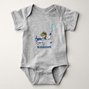 Body Para Bebé Niños Cute Blue Airplane Dinosaur Kids 1er cumplea