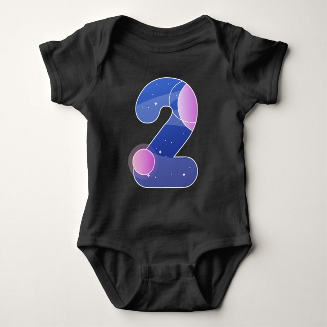 Body Para Bebé Niños de 2º cumpleaños Galaxia del espacio exterio (Anverso)