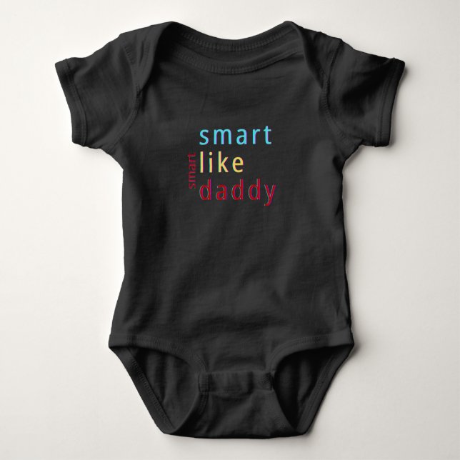 Body Para Bebé  Niños de Verano Inteligentes Como Papi Niño Peque (Anverso)