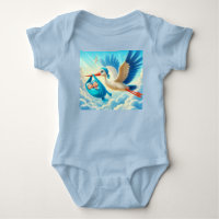 Niños gemelos con Baby Shower de cigüeñas