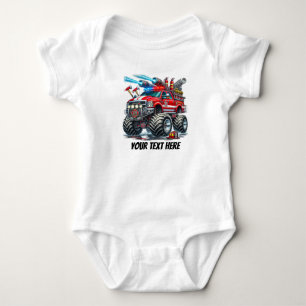 Body Para Bebé Niños Guay personalizable de camión Monster