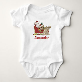 Body Para Bebé Niños Navidades personalizados Santa Sleigh