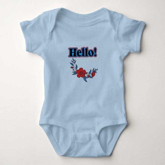 Body Para Bebé Niños Summer Hello Flor (Anverso)