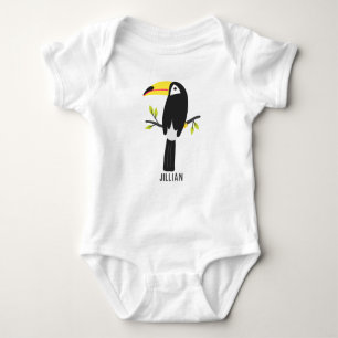 Body Para Bebé Niños Tropical Toucan Personalizados