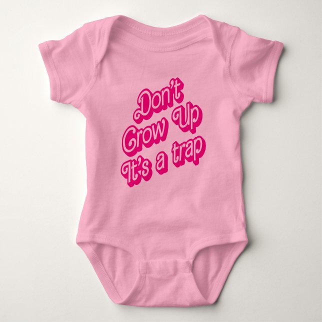 Body Para Bebé "No crezcas, es una trampa" (Anverso)