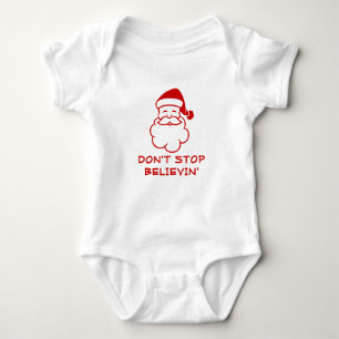 Body Para Bebé No dejes de creer   Traje divertido de Santa Claus