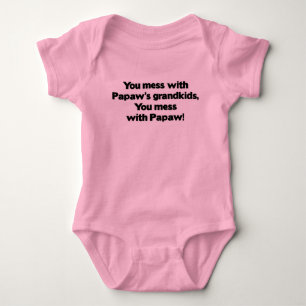 Body Para Bebé No ensucie con los Grandkids del Papaw