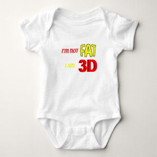 Body Para Bebé No estoy gorda, soy 3D, meme gracioso