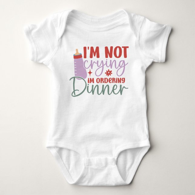Body Para Bebé No estoy llorando, estoy ordenando la cena de traj (Anverso)