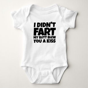 Body Para Bebé No fart mi extremo le soplé un beso
