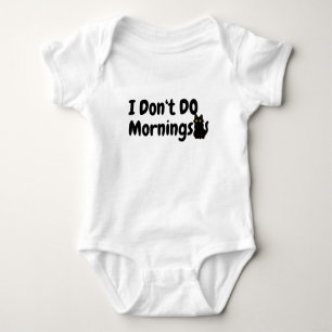 Body Para Bebé No Hago Mañanas Black Cat Baby Bodysuit –Divertido