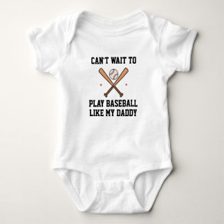 Body Para Bebé No puedo esperar para jugar béisbol como papi
