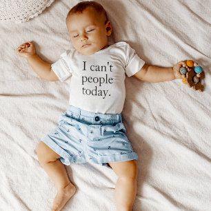 Body Para Bebé No puedo hacer hoy una cita mínima simple en negro