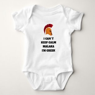 Body Para Bebé No puedo mantener la calma Malaka Soy griego