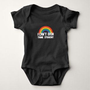Body Para Bebé No Puedo Ni Pensar Recto Divertido Orgullo Gay