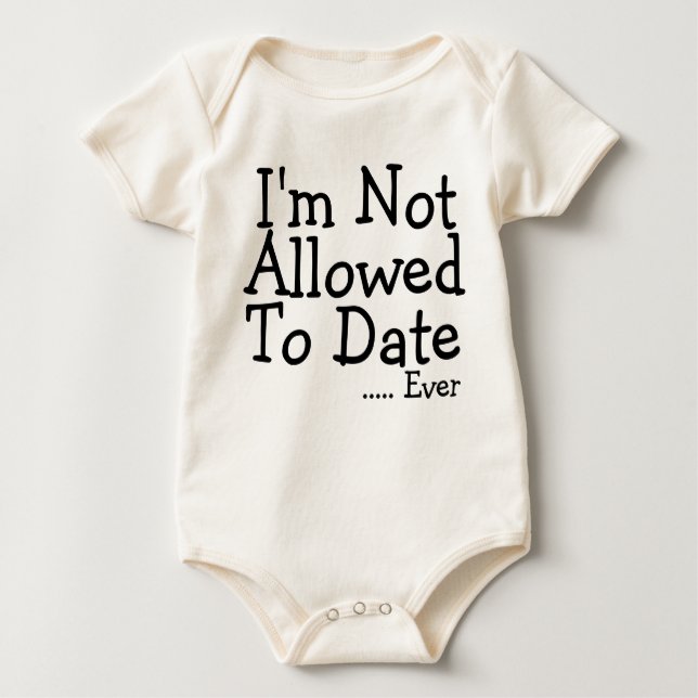 Body Para Bebé No se me permite salir - Nunca (Anverso)