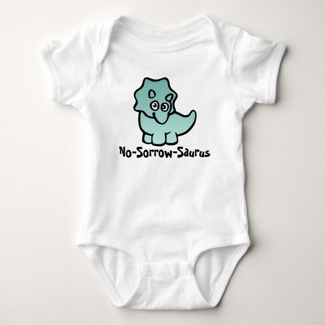 Body Para Bebé No-Sorrow-Saurus Dino Cuteness (Anverso)