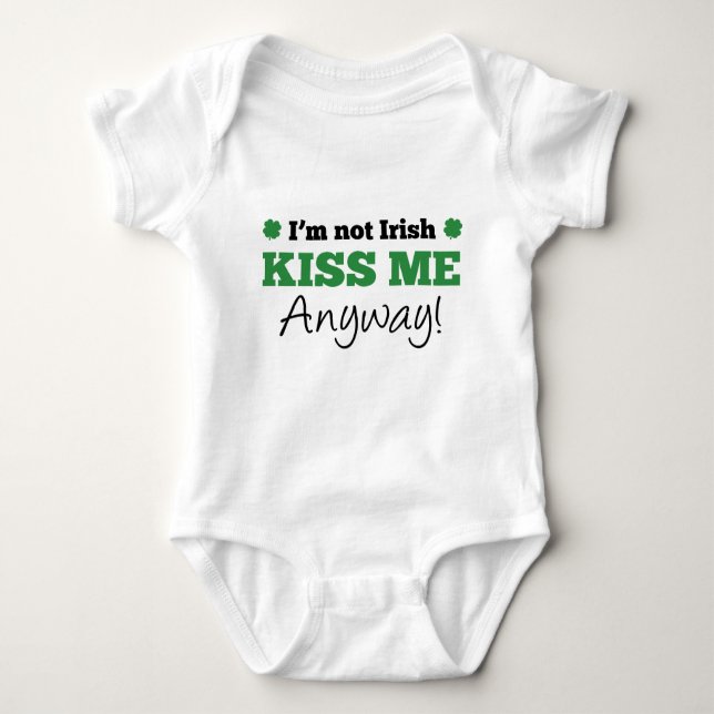 Body Para Bebé No soy irlandés besarme de todos modos (Anverso)