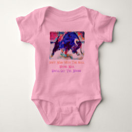Body Para Bebé No Te Metas Con El Toro Niña Bebé Rosa Un Pieza