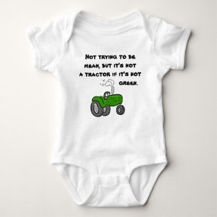 Body Para Bebé No un tractor si no es verde
