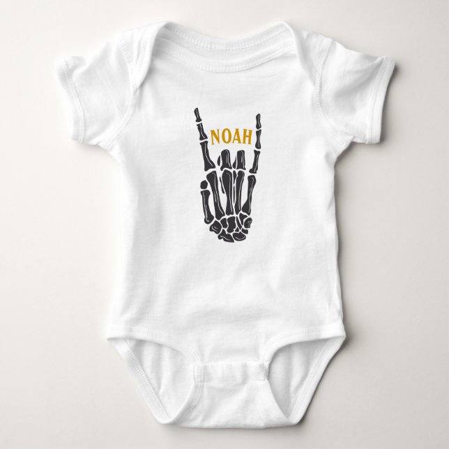 Body Para Bebé Noah Name Personalizado Toddler Rock n Roll Punk M (Anverso)