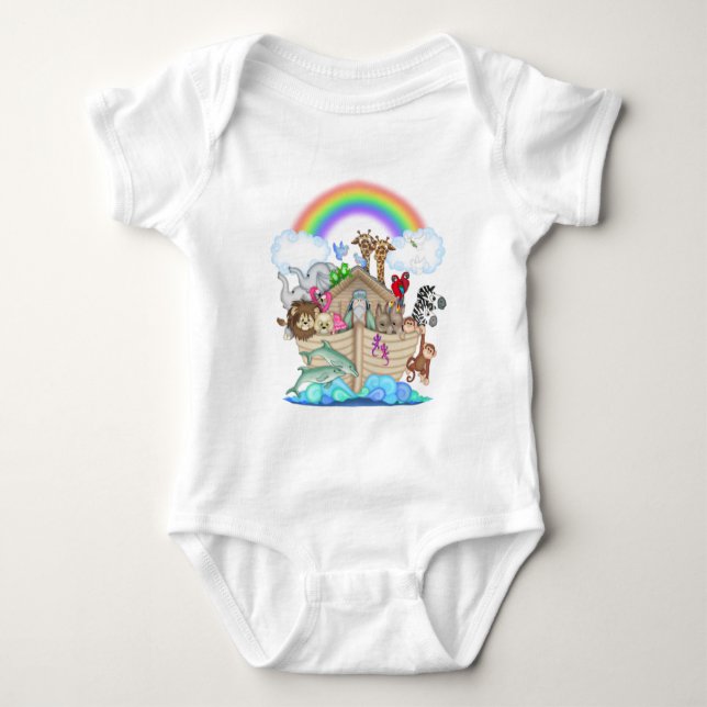 Body Para Bebé Noah's Ark baby Animals unisex (Anverso)