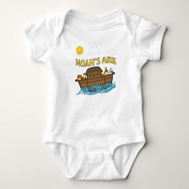Body Para Bebé Noah's Ark Cute Boat Newborn Pj's (Anverso)
