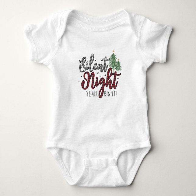 Body Para Bebé Noche silenciosa sí Navidades derechistas niños bl (Anverso)