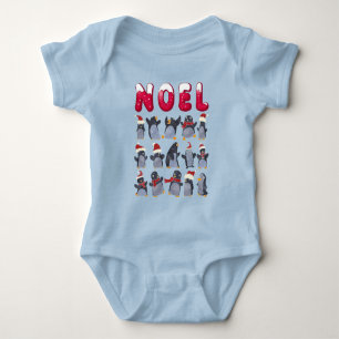 Body Para Bebé Noel Funny Penguin Fiesta Navidades de vacaciones
