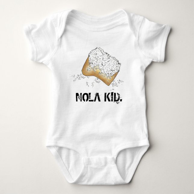 Body Para Bebé NOLA KID New Orleans Louisiana Beignet Foodie Gift (Anverso)
