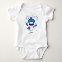 Nombran a Baby Shower de Baby Shark Blue Cute Funn
