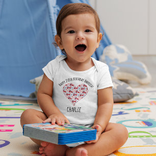Body Para Bebé Nombre, 4 de julio Camiones Rojos Corazón Recién N