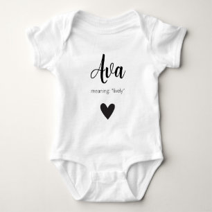 Body Para Bebé Nombre Ava Que Significa Nombre Del Bebé Revelar M