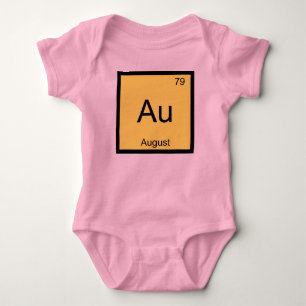 Body Para Bebé Nombre de Agosto Química Elemento Tabla Periódica