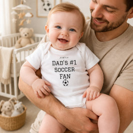 Body Para Bebé Nombre de bebé fanático del fútbol papá personaliz