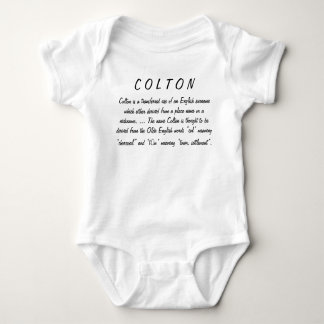 Body Para Bebé Nombre de coltón significa