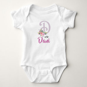 Body Para Bebé Nombre De Dani Bebé Traje Letra D Romper Chica Flo